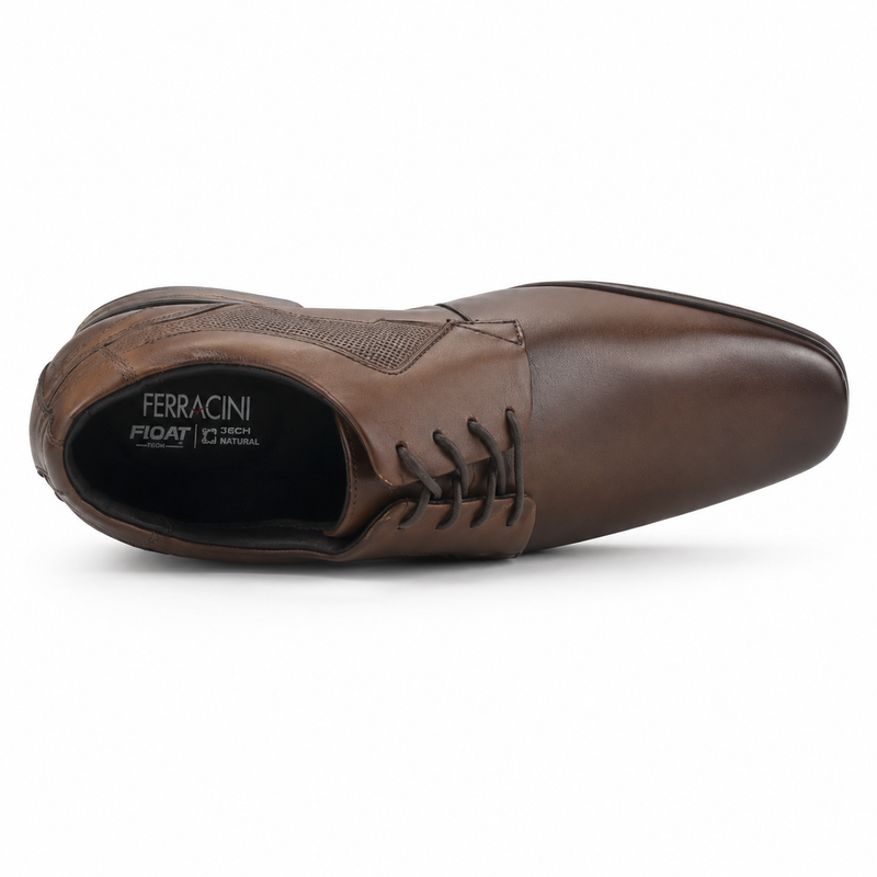 Zapato Ferracini Hombre 6067 Derby Café Oscuro Casual