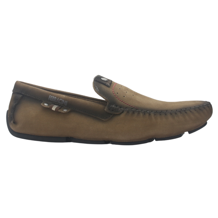Mocasin Ferracini Hombre 2774 Mali Gris Casual