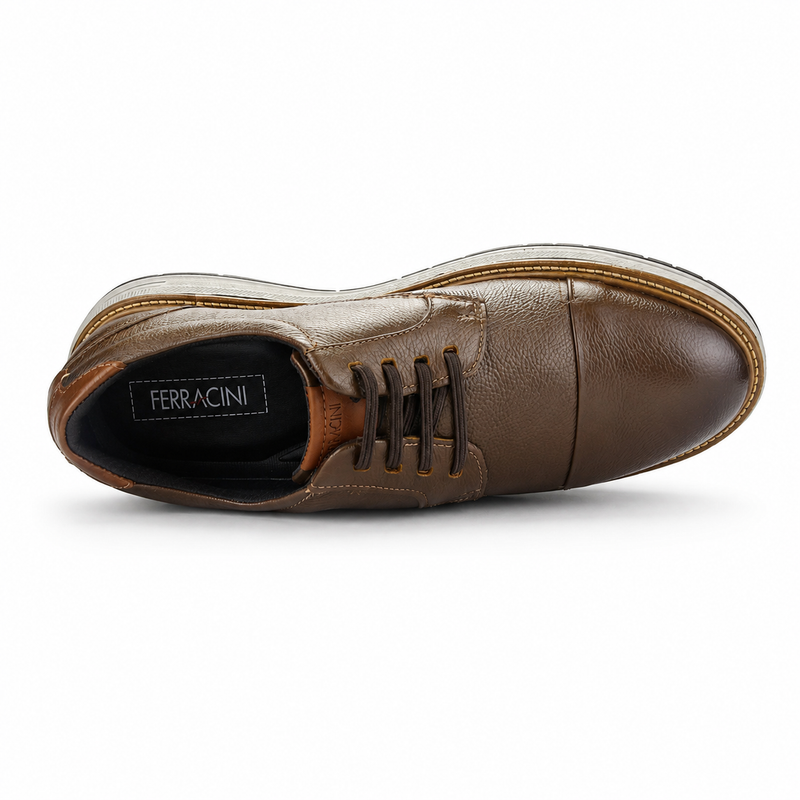 Zapato Café Claro Hombre Casual Ferracini Austin 5166