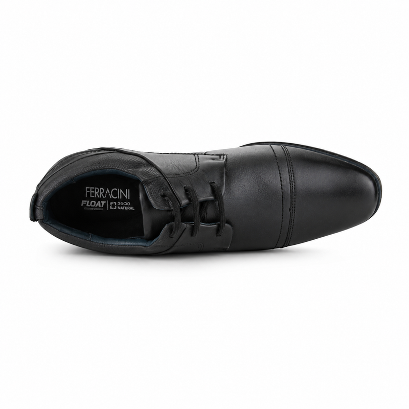 Zapato Ferracini Hombre 6065 Derby Negro Matte Casual