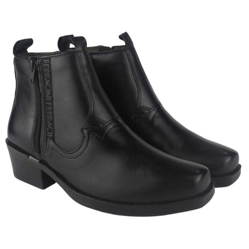 Botin Ferracini Hombre 8907 New Country Negro Casual