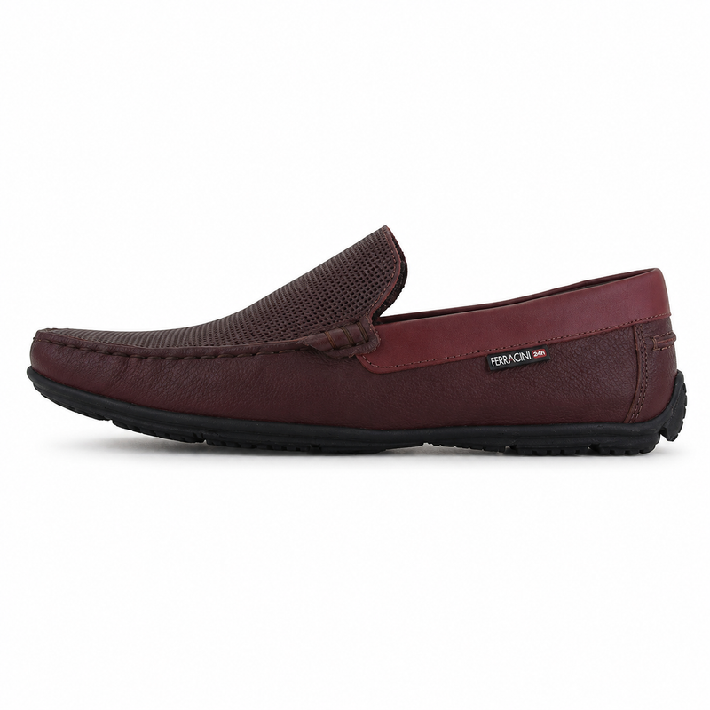 Mocasin Burdeo Hombre Casual Ferracini 2937