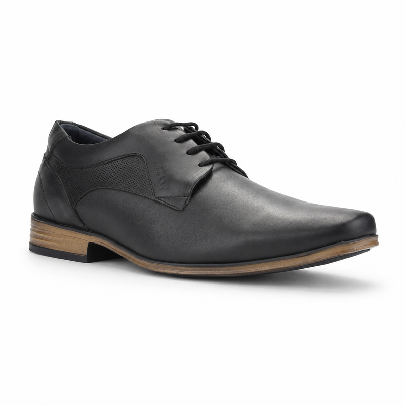 Zapato Ferracini Hombre 6067 Derby Negro Matte Casual