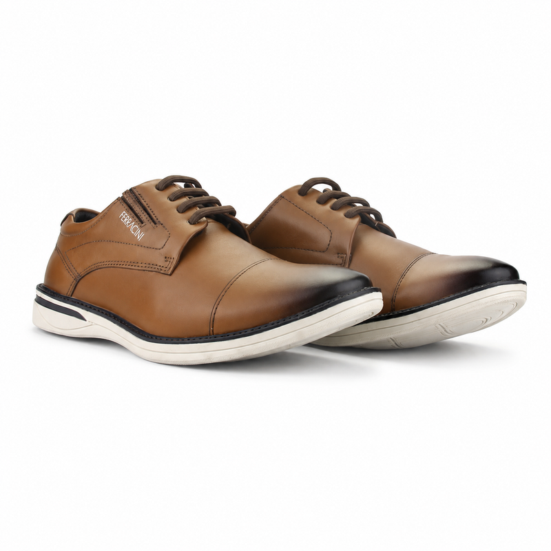 Zapato Café Hombre Casual Ferracini 3622