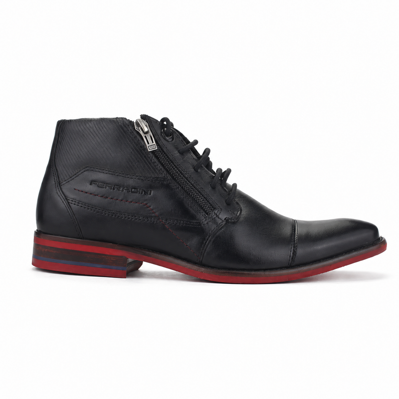 Botín Negro Hombre Casual Ferracini 5825