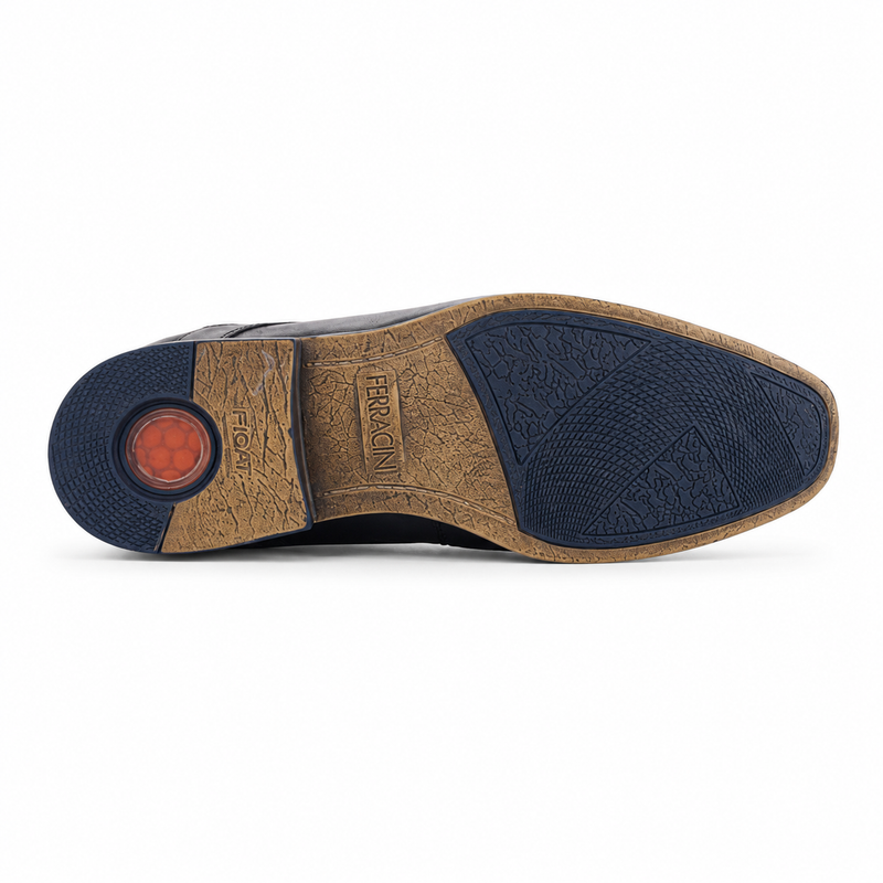 Zapato Ferracini Hombre 6065 Derby Negro Matte Casual