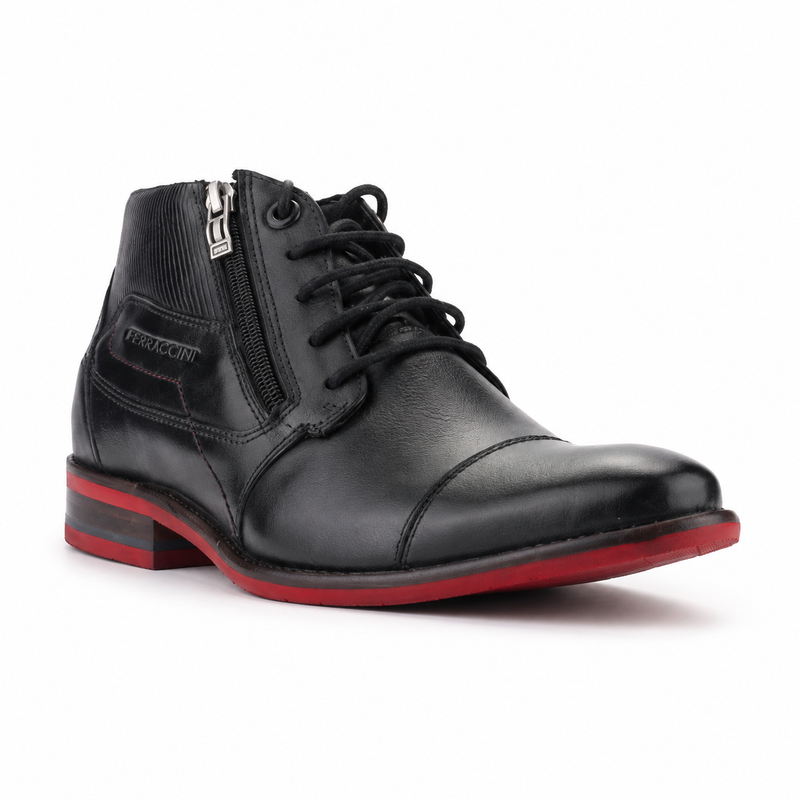 Botín Negro Hombre Casual Ferracini 5825