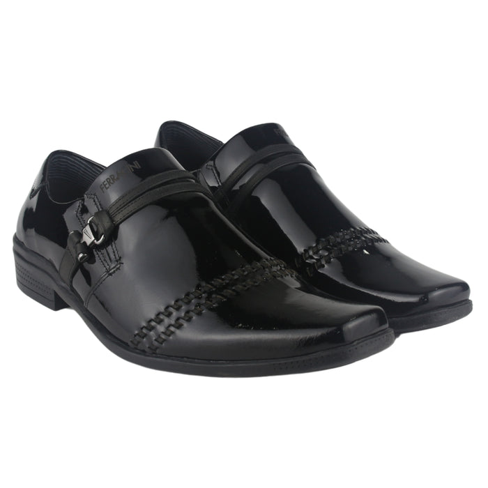 Zapato Ferracini Hombre 4349 Frankfurt Negro Charol Casual