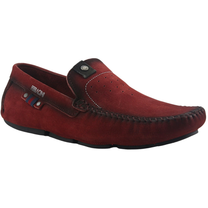 Mocasin Ferracini Hombre Mali 2774 Burdeo Casual