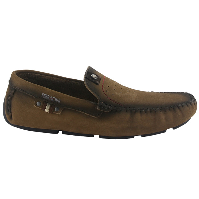 Mocasin Ferracini Hombre Mali 2774 Café Casual