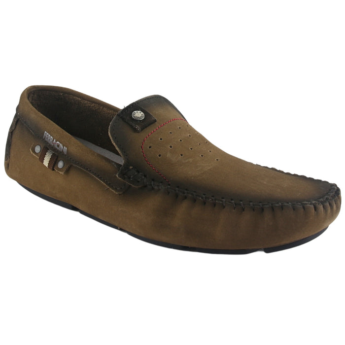 Mocasin Ferracini Hombre Mali 2774 Café Casual