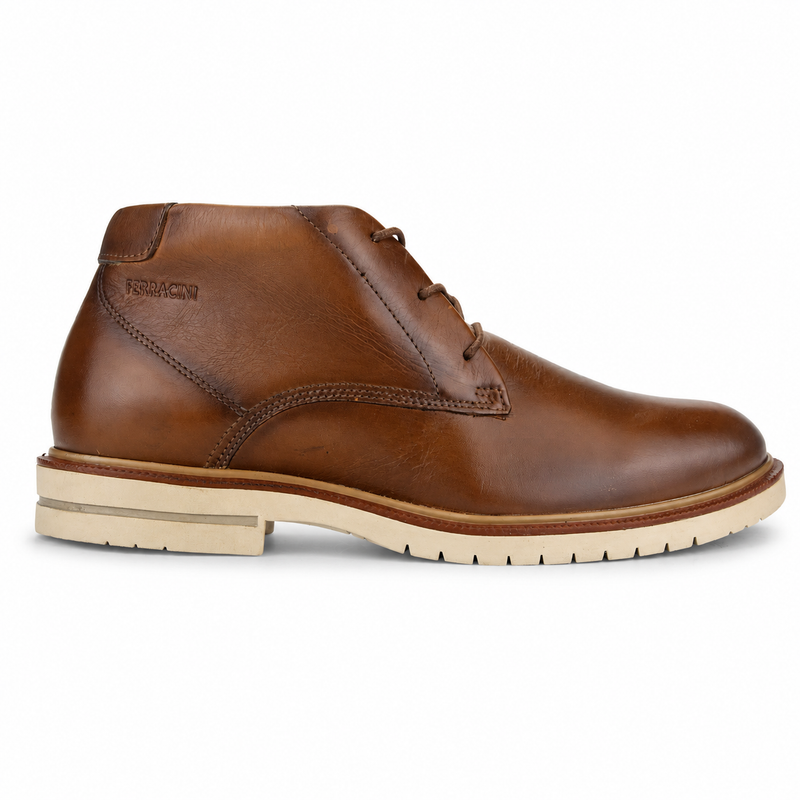 Botin Ferracini Hombre 5437 Firenze Café Claro Casual