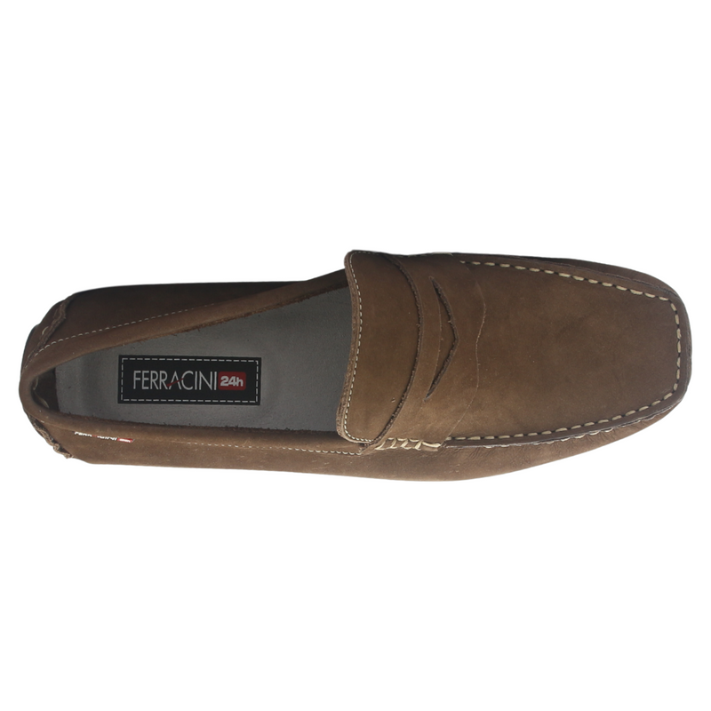 Mocasin Ferracini Hombre 2770 Mali Café Casual