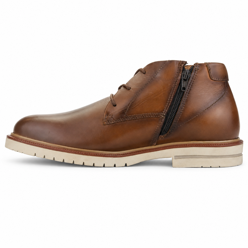 Botin Ferracini Hombre 5437 Firenze Café Claro Casual