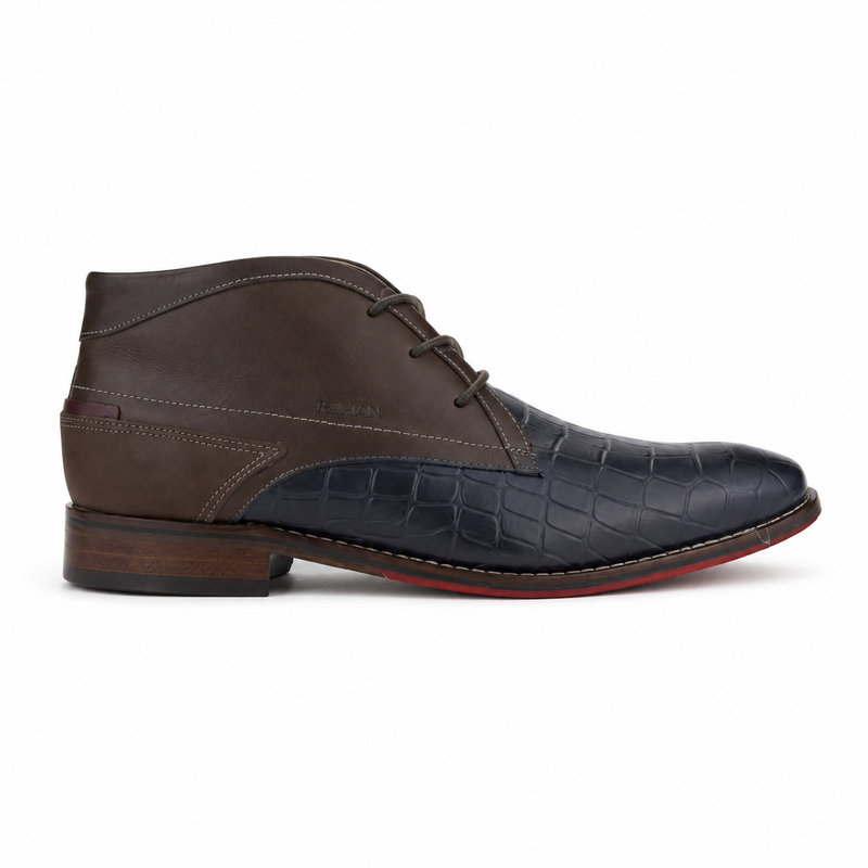 Botin Ferracini Hombre 5678 Caravaggio Azul Casual