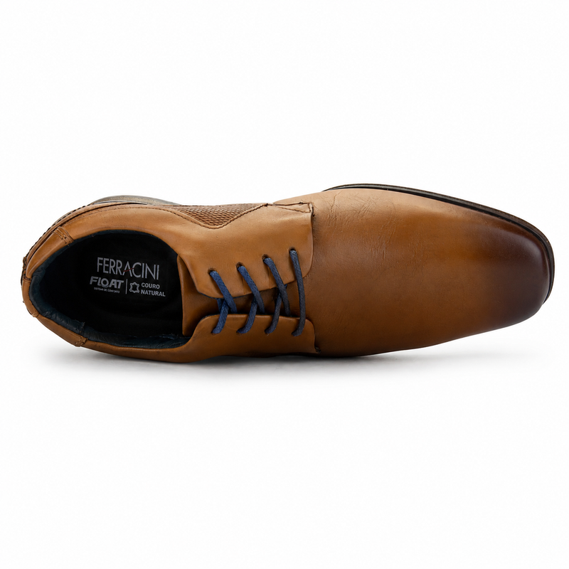 Zapato Ferracini Hombre 6067 Derby Café Claro Casual