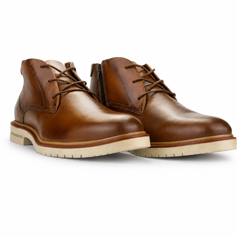 Botin Ferracini Hombre 5437 Firenze Café Claro Casual