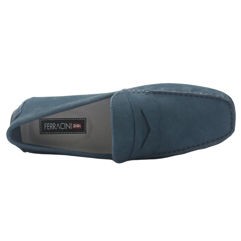 Mocasin Ferracini Hombre 2770 Mali Azul Marino Casual