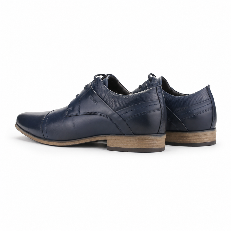Zapato Ferracini Hombre 6065 Derby Azul Marino Casual
