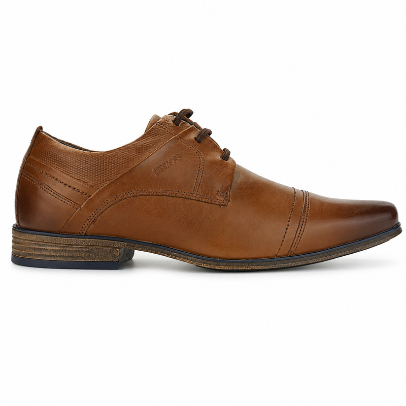 Zapato Ferracini Hombre 6065 Derby Café Casual
