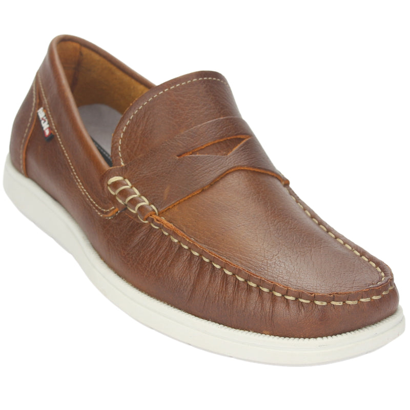 Mocasin Ferracini Hombre 4952 Euro Café Claro Casual
