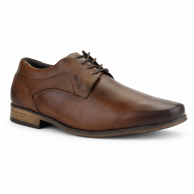 Zapato Ferracini Hombre 6067 Derby Café Oscuro Casual