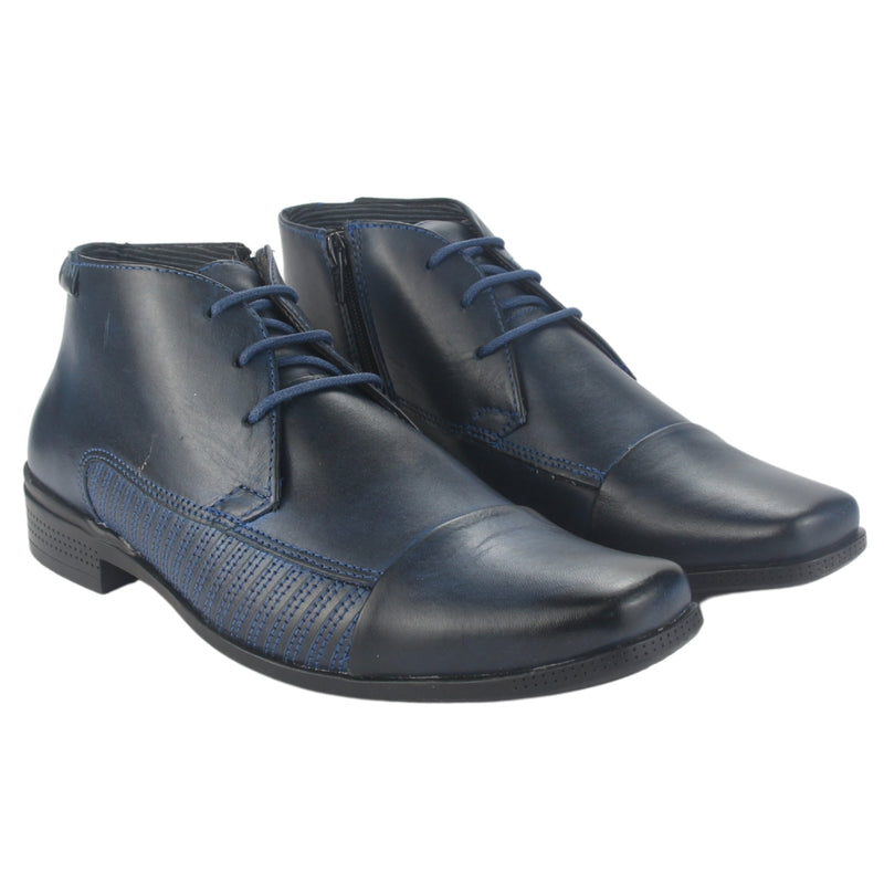 Botin Ferracini Hombre 4363 Frankfurt Azul Casual