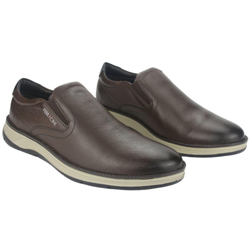 Zapato Ferracini Hombre 5545 Fluence Café Oscuro Casual