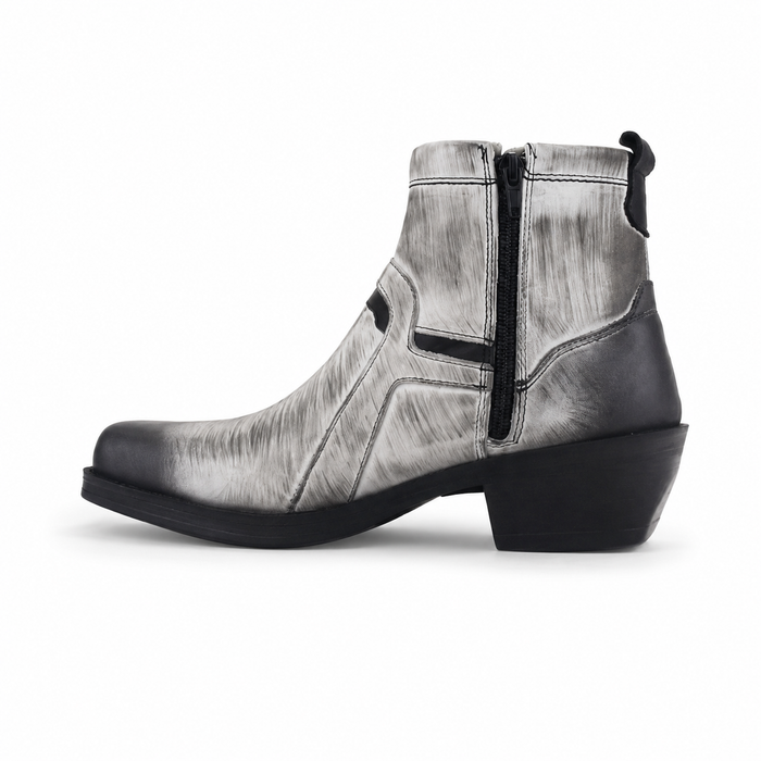 Botin Ferracini Hombre 8986 New Country Blanco/Negro Casual