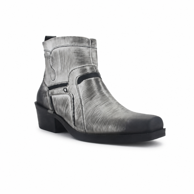 Botin Ferracini Hombre 8986 New Country Blanco/Negro Casual