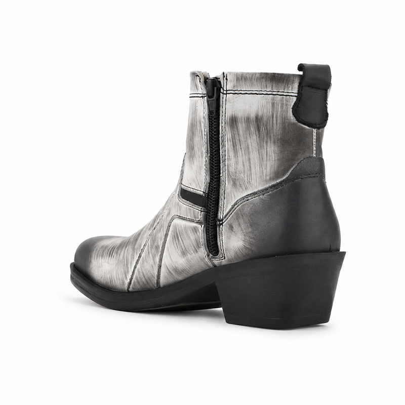 Botin Ferracini Hombre 8986 New Country Blanco/Negro Casual
