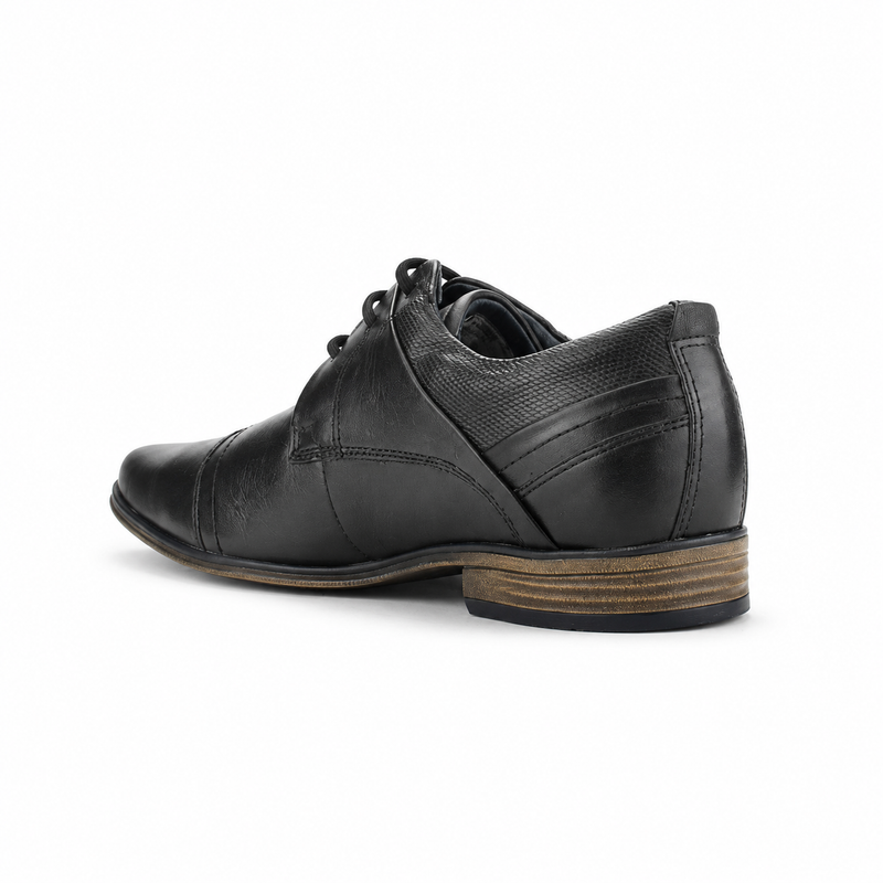 Zapato Ferracini Hombre 6065 Derby Negro Matte Casual