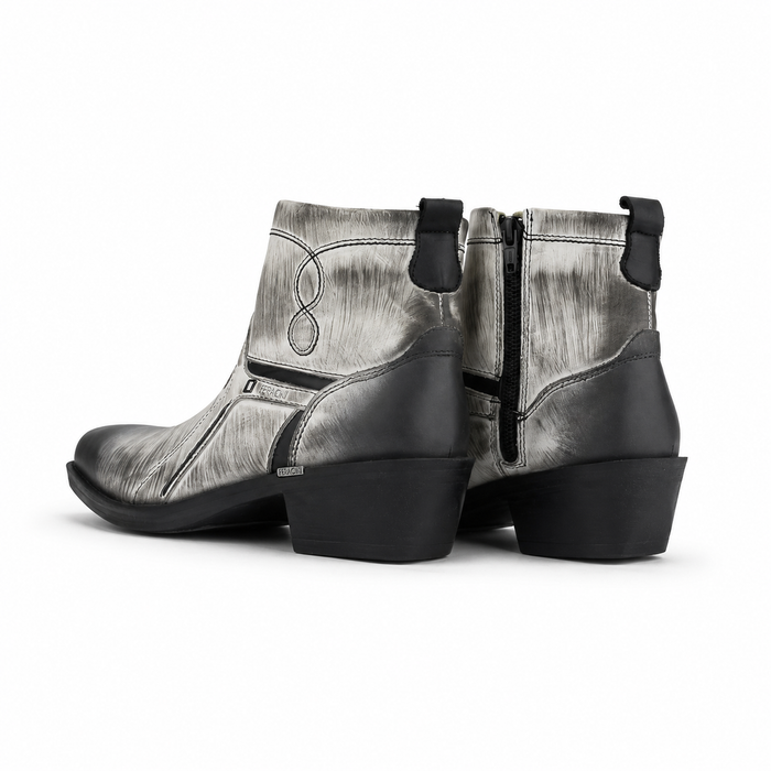 Botin Ferracini Hombre 8986 New Country Blanco/Negro Casual