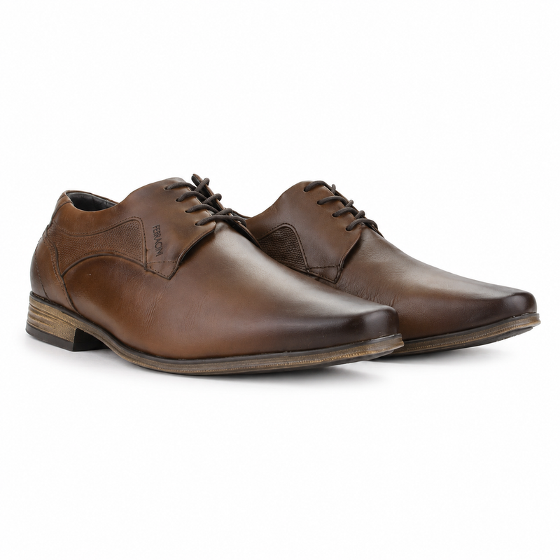Zapato Ferracini Hombre 6067 Derby Café Oscuro Casual