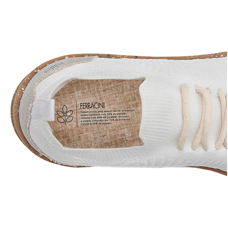 Zapatilla Ferracini Hombre 8190 Sampa Green Blanco Casual