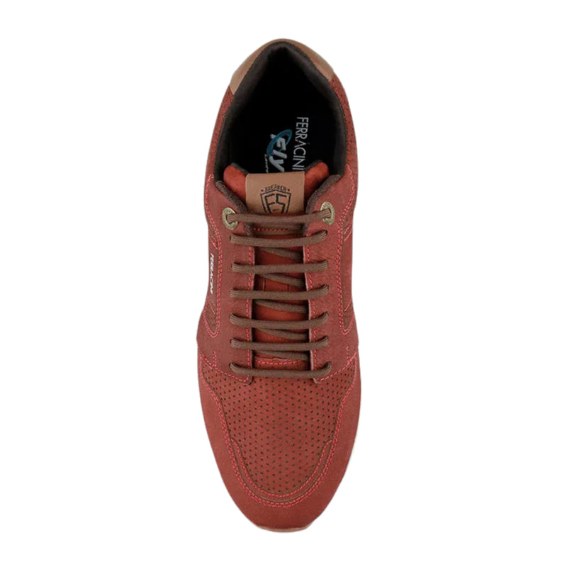 Zapatilla Ferracini Hombre 9351 Dark Rojo Casual