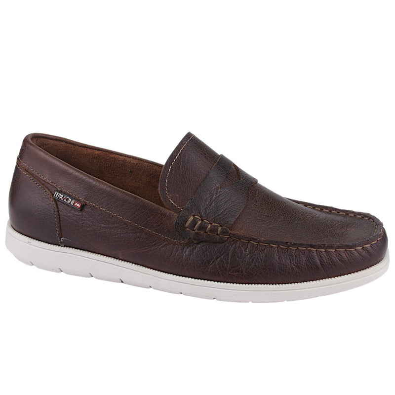 Mocasin Ferracini Hombre 4952 Euro Café Oscuro Casual