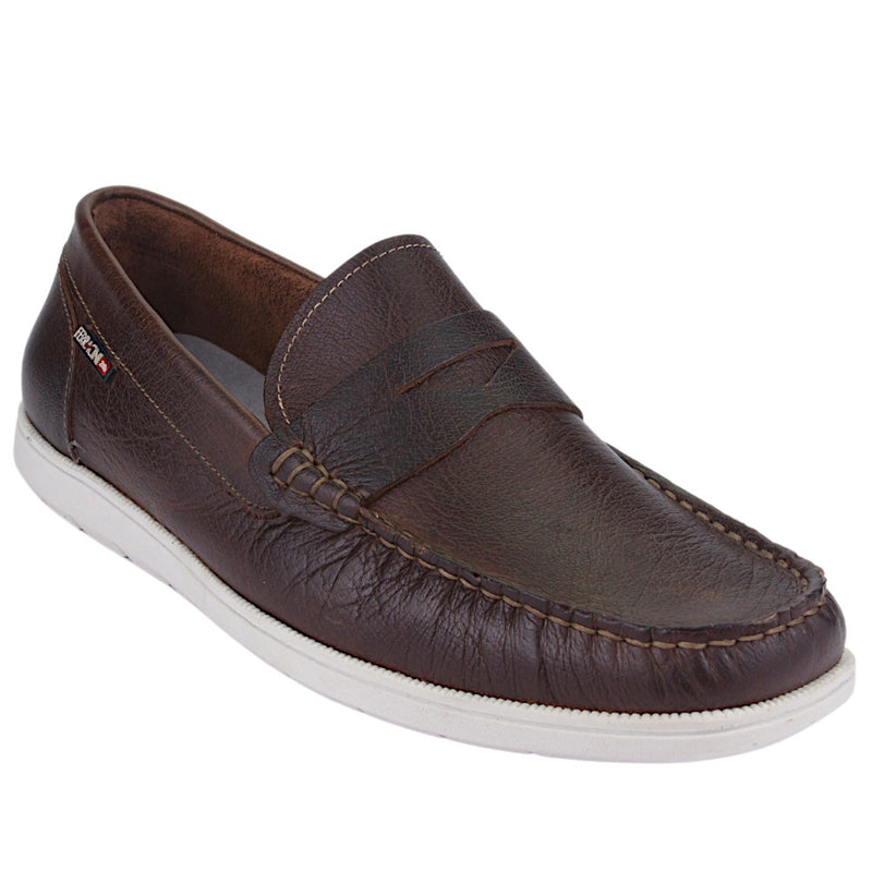 Mocasin Ferracini Hombre 4952 Euro Café Oscuro Casual