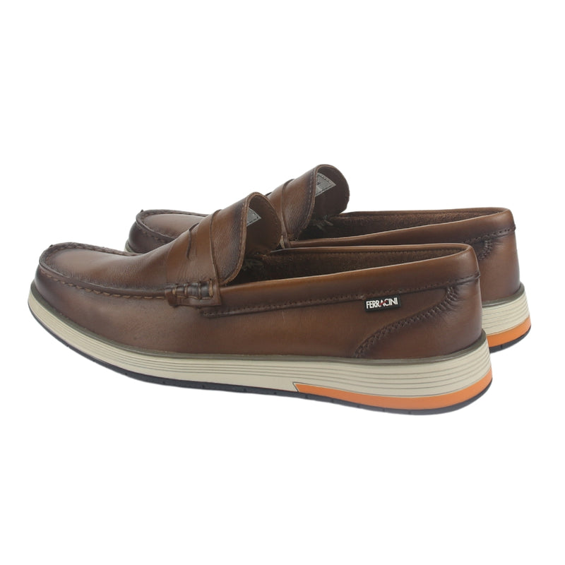 Mocasin Ferracini Hombre 6988 Ultra Summer Café Casual