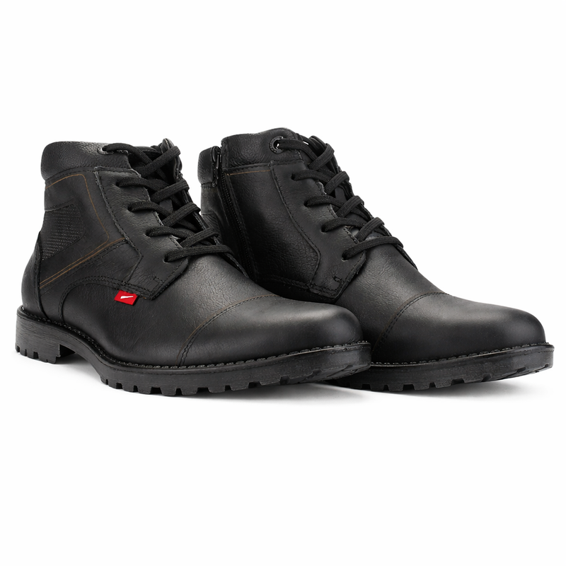 Botin Negro Hombre Casual Ferracini 9948 Cross