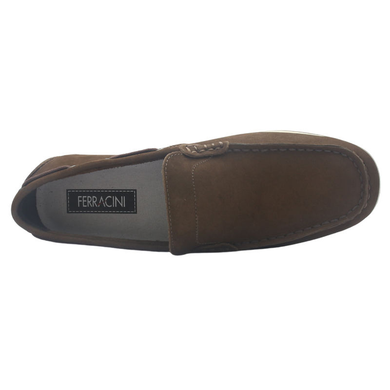Mocasin Café Hombre Casual Ferracini 3138 Astral