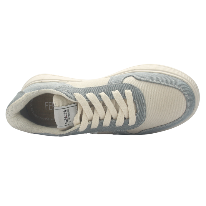 Zapatilla de Hombre Beige/Azul Urbano Ferracini 9905 Logan Green