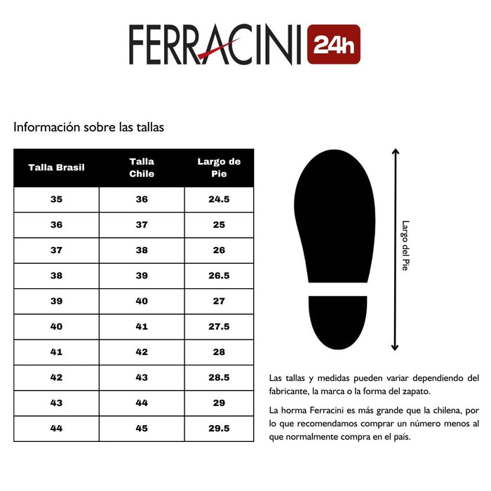 Zapato Ferracini Fluence Hombre 5545-559 D Tabaco Casual