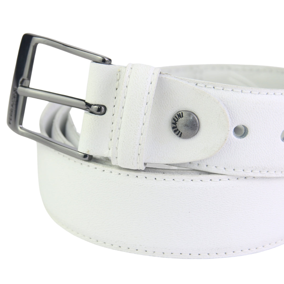Cinturones Ferracini Hombre Fc329 Blanco